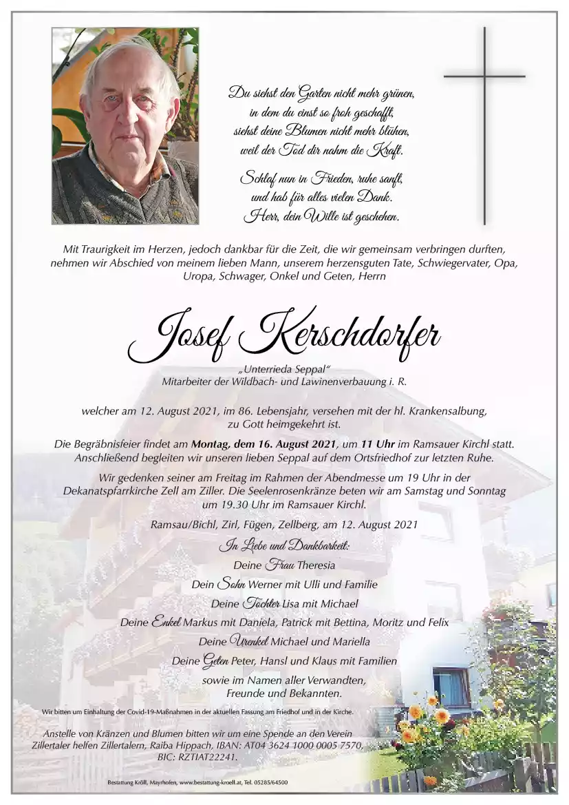 Parte von Josef Kerschdorfer